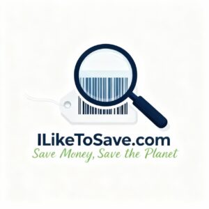 Magnifying glass over a barcode